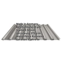 Trapezblech 20/1100 | Dach | Stahl 0,50 mm | 25 µm Polyester | 9007 - Graualuminium #2