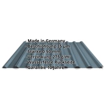 Trapezblech 20/1100 | Dach | Anti-Tropf 1000 g/m² | Stahl 0,50 mm | 35 µm Mattpolyester | 32 - Dunkelbraun #2