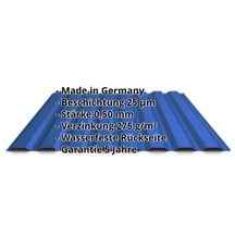 Trapezblech 20/1100 | Wand | Stahl 0,50 mm | 25 µm Polyester | 5010 - Enzianblau #2