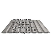 Trapezblech 20/1100 | Wand | Stahl 0,50 mm | 25 µm Polyester | 9007 - Graualuminium #2