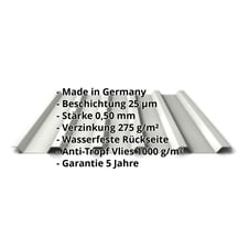 Trapezblech 35/207 | Dach | Anti-Tropf 1000 g/m² | Stahl 0,50 mm | 25 µm Polyester | 9002 - Grauweiß #2