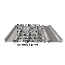 Trapezblech 35/207 | Dach | Anti-Tropf 1000 g/m² | Stahl 0,50 mm | 25 µm Polyester | 9007 - Graualuminium #2