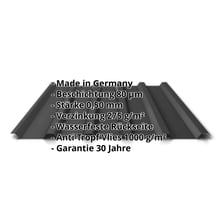 Trapezblech 35/207 | Dach | Anti-Tropf 1000 g/m² | Stahl 0,50 mm | 80 µm Shimoco | 9005 - Tiefschwarz #2