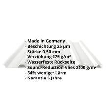 Trapezblech 35/207 | Dach | Anti-Tropf 2400 g/m² | Stahl 0,50 mm | 25 µm Polyester | 7035 - Lichtgrau #2