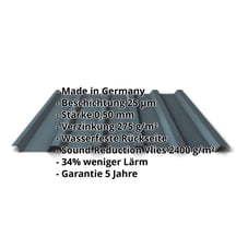 Trapezblech 35/207 | Dach | Anti-Tropf 2400 g/m² | Stahl 0,50 mm | 25 µm Polyester | 7016 - Anthrazitgrau #2