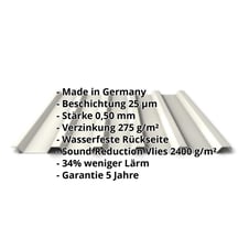 Trapezblech 35/207 | Dach | Anti-Tropf 2400 g/m² | Stahl 0,50 mm | 25 µm Polyester | 9010 - Reinweiß #2
