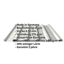 Trapezblech 35/207 | Dach | Anti-Tropf 2400 g/m² | Stahl 0,50 mm | 25 µm Polyester | 9002 - Grauweiß #2