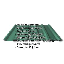 Trapezblech 35/207 | Dach | Anti-Tropf 2400 g/m² | Stahl 0,50 mm | 60 µm TTHD | 6005 - Moosgrün #2