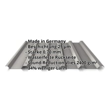 Trapezblech 35/207 | Dach | Anti-Tropf 2400 g/m² | Aluminium 0,70 mm | 25 µm Polyester | 9007 - Graualuminium #2