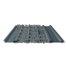 Trapezblech 35/207 | Dach | Anti-Tropf 700 g/m² | Sonderposten | Stahl 0,40 mm | 25 µm Polyester | 7016 - Anthrazitgrau #2