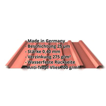 Trapezblech 35/207 | Dach | Anti-Tropf 700 g/m² | Sonderposten | Stahl 0,40 mm | 25 µm Polyester | 8004 - Kupferbraun #2
