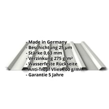 Trapezblech 35/207 | Dach | Anti-Tropf 700 g/m² | Stahl 0,63 mm | 25 µm Polyester | 9002 - Grauweiß #2