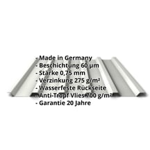 Trapezblech 35/207 | Dach | Anti-Tropf 700 g/m² | Stahl 0,75 mm | 60 µm Puramid | 9002 - Grauweiß #2