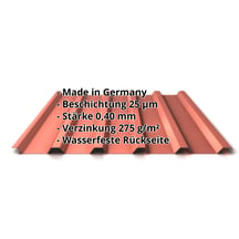 Trapezblech 35/207 | Dach | Sonderposten | Stahl 0,40 mm | 25 µm Polyester | 8004 - Kupferbraun #2