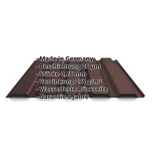 Trapezblech 35/207 | Wand | Stahl 0,75 mm | 25 µm Polyester | 8017 - Schokoladenbraun #2