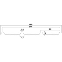 Trapezblech 45/333 | Dach | Anti-Tropf 1000 g/m² | Stahl 0,50 mm | 35 µm Mattpolyester | 23 - Dunkelgrau #8