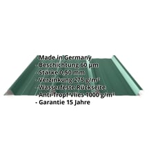 Trapezblech 45/333 | Dach | Anti-Tropf 1000 g/m² | Stahl 0,50 mm | 60 µm TTHD | 6005 - Moosgrün #2