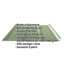 Trapezblech 45/333 | Dach | Anti-Tropf 2400 g/m² | Stahl 0,50 mm | 25 µm Polyester | 6011 - Resedagrün #2