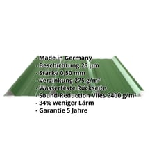 Trapezblech 45/333 | Dach | Anti-Tropf 2400 g/m² | Stahl 0,50 mm | 25 µm Polyester | 6002 - Laubgrün #2