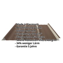 Trapezblech 45/333 | Dach | Anti-Tropf 2400 g/m² | Stahl 0,50 mm | 25 µm Polyester | 8014 - Sepiabraun #2