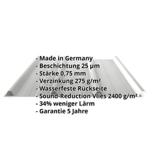 Trapezblech 45/333 | Dach | Anti-Tropf 2400 g/m² | Stahl 0,75 mm | 25 µm Polyester | 9006 - Weißaluminium #2