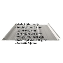 Trapezblech 45/333 | Dach | Anti-Tropf 700 g/m² | Stahl 0,50 mm | 25 µm Polyester | 9007 - Graualuminium #2