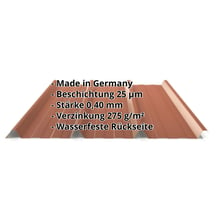 Trapezblech 45/333 | Dach | Sonderposten | Stahl 0,40 mm | 25 µm Polyester | 8004 - Kupferbraun #2