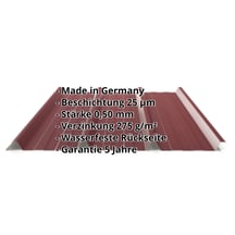 Trapezblech 45/333 | Dach | Stahl 0,50 mm | 25 µm Polyester | 3005 - Weinrot #2