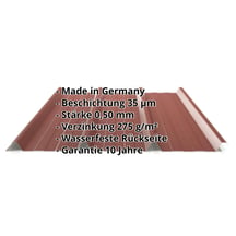 Trapezblech 45/333 | Dach | Stahl 0,50 mm | 35 µm Mattpolyester | 29 - Rot #2
