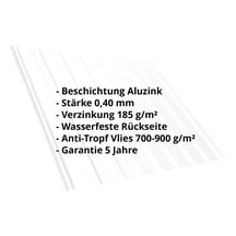 Trapezblech T20M | Dach | Anti-Tropf 700 g/m² | Stahl 0,40 mm | Aluzink | Silbergrau #2