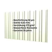 Trapezblech T20M | Wand | Stahl 0,63 mm | 50 µm PURLAK® | 9002 - Grauweiß #2