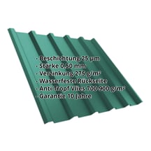 Trapezblech T35/207M | Dach | Anti-Tropf 700 g/m² | Stahl 0,50 mm | 25 µm Polyester | 6005 - Moosgrün #2