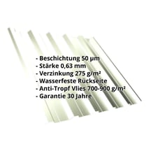 Trapezblech T35DR | Dach | Anti-Tropf 700 g/m² | Stahl 0,63 mm | 50 µm PURLAK® | 9002 - Grauweiß #2