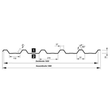 Trapezblech T35DR | Dach | Anti-Tropf 700 g/m² | Stahl 0,50 mm | 50 µm PURMAT® | 033 - Schwarz #9