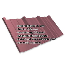 Trapezblech T45/333M | Dach | Anti-Tropf 700 g/m² | Stahl 0,50 mm | 25 µm Polyester | 3005 - Weinrot #2