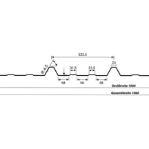 Trapezblech T45/333M | Dach | Anti-Tropf 700 g/m² | Stahl 0,50 mm | 25 µm Polyester | 7024 - Graphitgrau #9