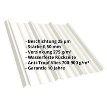 Trapezblech T45/333M | Dach | Anti-Tropf 700 g/m² | Stahl 0,50 mm | 25 µm Polyester | 9010 - Reinweiß #2