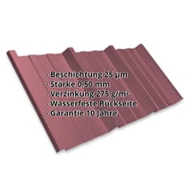 Trapezblech T45/333MD | Dach | Stahl 0,50 mm | 25 µm Polyester | 3005 - Weinrot #2