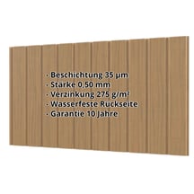 Trapezblech T7M | Wand | Stahl 0,50 mm | 25 µm Polyester | Holzoptik - Eiche #2