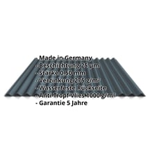 Wellblech 18/1064 | Dach | Anti-Tropf 1000 g/m² | Stahl 0,50 mm | 25 µm Polyester | 7016 - Anthrazitgrau #2
