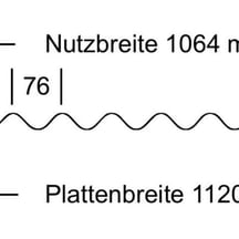 Wellblech 18/1064 | Dach | Anti-Tropf 1000 g/m² | Aluminium 0,70 mm | 25 µm Polyester | 9007 - Graualuminium #9