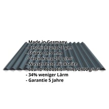 Wellblech 18/1064 | Dach | Anti-Tropf 2400 g/m² | Stahl 0,75 mm | 25 µm Polyester | 7016 - Anthrazitgrau #2