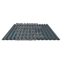 Wellblech 18/1064 | Dach | Stahl 0,63 mm | 25 µm Polyester | 7016 - Anthrazitgrau #2