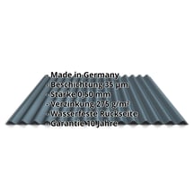 Wellblech 18/1064 | Dach | Anti-Tropf 700 g/m² | Stahl 0,50 mm | 35 µm Mattpolyester | 32 - Dunkelbraun #2