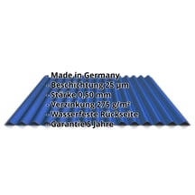 Wellblech 18/1064 | Wand | Stahl 0,50 mm | 25 µm Polyester | 5010 - Enzianblau #2