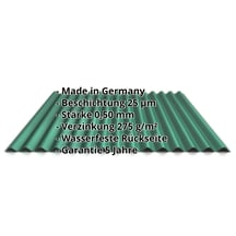Wellblech 18/1064 | Wand | Stahl 0,50 mm | 25 µm Polyester | 6020 - Chromoxidgrün #2
