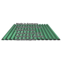 Wellblech 18/1064 | Wand | Stahl 0,50 mm | 25 µm Polyester | 6002 - Laubgrün #2