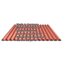 Wellblech 18/1064 | Wand | Stahl 0,50 mm | 25 µm Polyester | 8004 - Kupferbraun #2