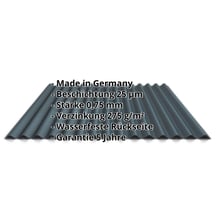 Wellblech 18/1064 | Wand | Stahl 0,75 mm | 25 µm Polyester | 7016 - Anthrazitgrau #2