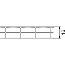 Polycarbonat Stegplatte | 16 mm | Profil A1 | Sparpaket | Plattenbreite 1200 mm | Klar | Beidseit. UV-Schutz | Breite 3,74 m | Länge 2,0 #15